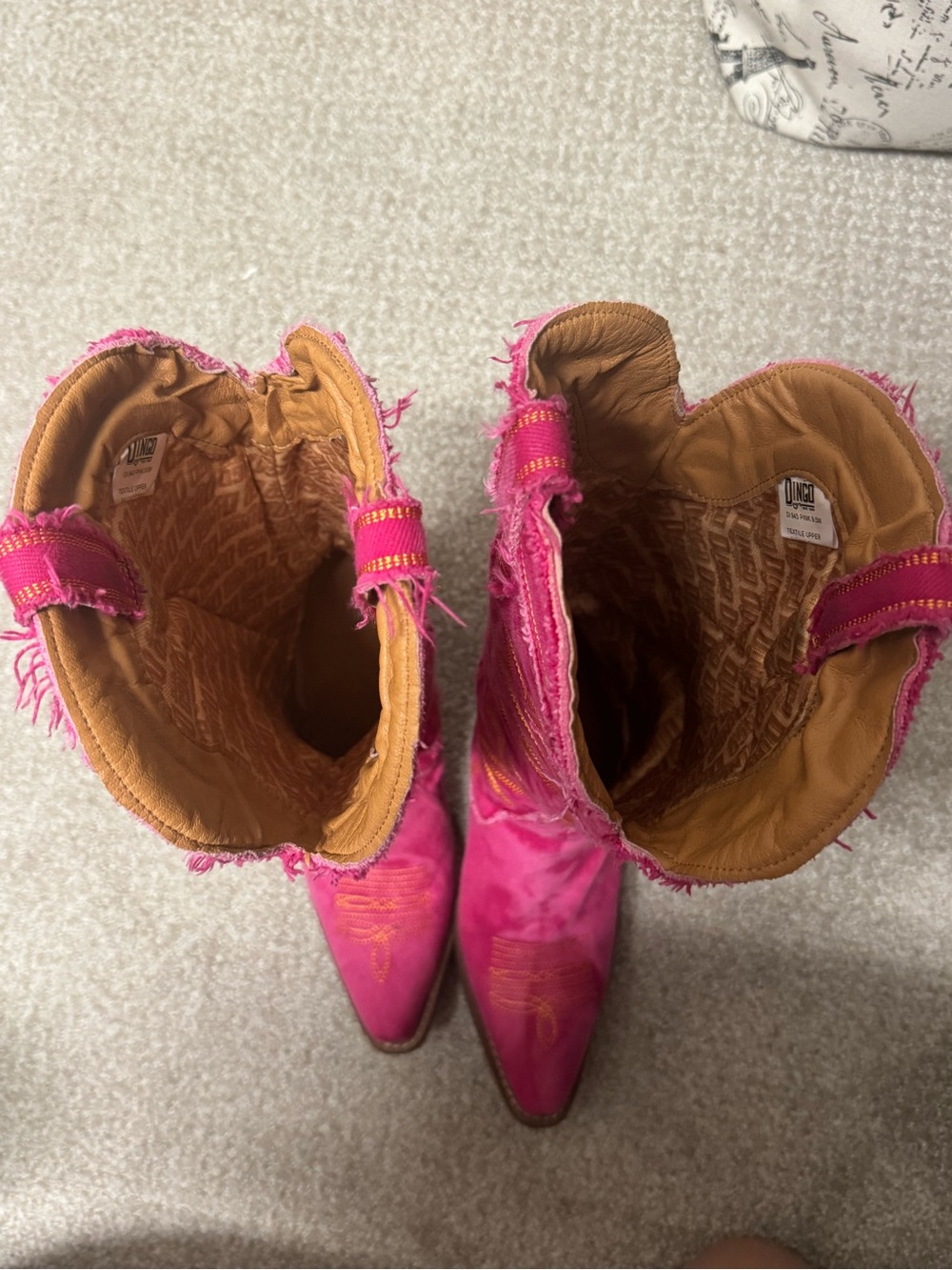 dingo by Dan post Texas Tornado Denim Heeled Boots - Picture 5 of 7